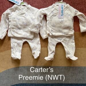 Carter's Preemie Zebra Outfit Set (bundle of 2)